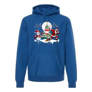 Santa Dabbing Snow Xmas Heart Beat Proud Nurse Doctor Job Gift Premium Hoodie