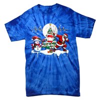 Santa Dabbing Snow Xmas Heart Beat Proud Nurse Doctor Job Gift Tie-Dye T-Shirt