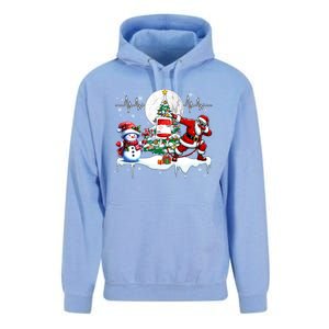 Santa Dabbing Snow Xmas Heart Beat Proud Nurse Doctor Job Gift Unisex Surf Hoodie