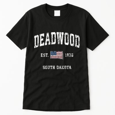 South Dakota Sd Vintage American Flag Sports Design Tall T-Shirt
