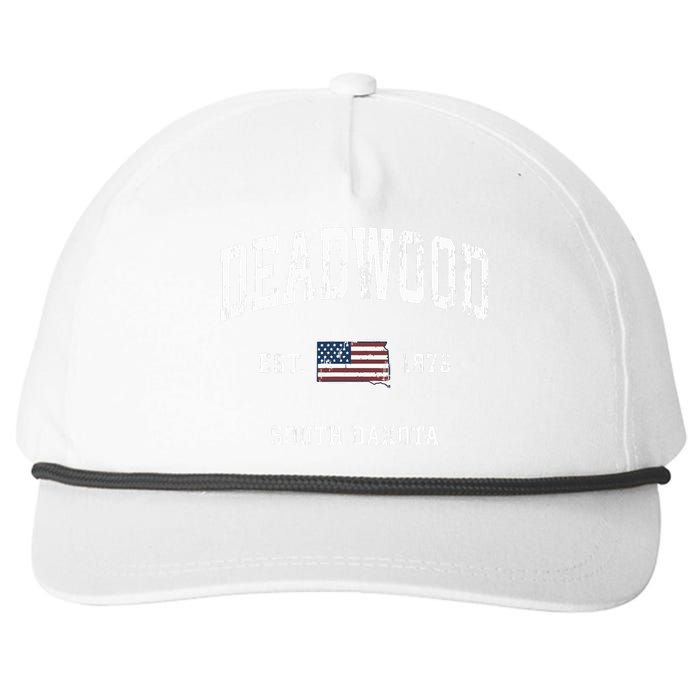 South Dakota Sd Vintage American Flag Sports Design Snapback Five-Panel Rope Hat