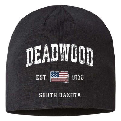 South Dakota Sd Vintage American Flag Sports Design Sustainable Beanie