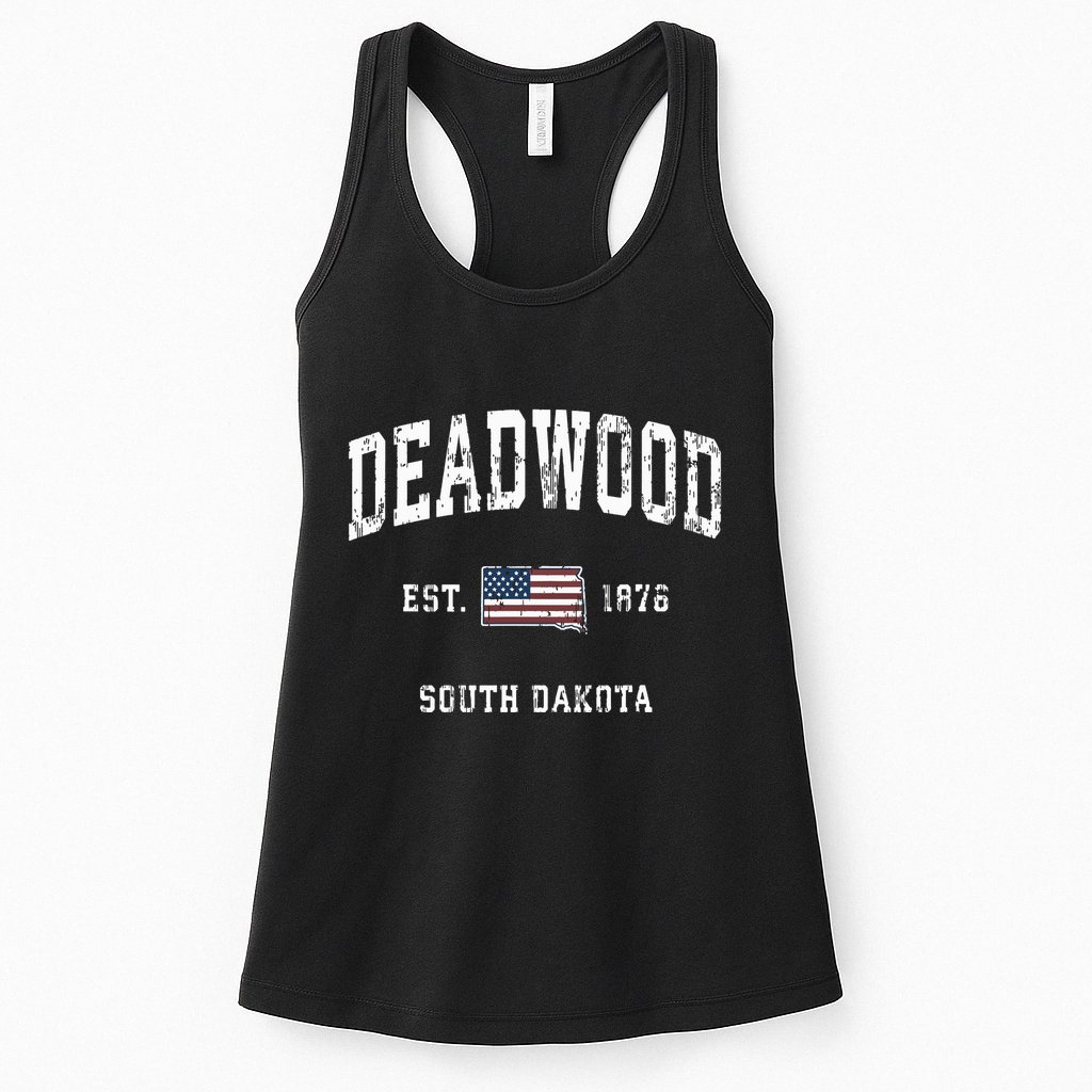 South Dakota Sd Vintage American Flag Sports Design Womens Tank Top