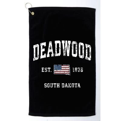 South Dakota Sd Vintage American Flag Sports Design Golf Towel