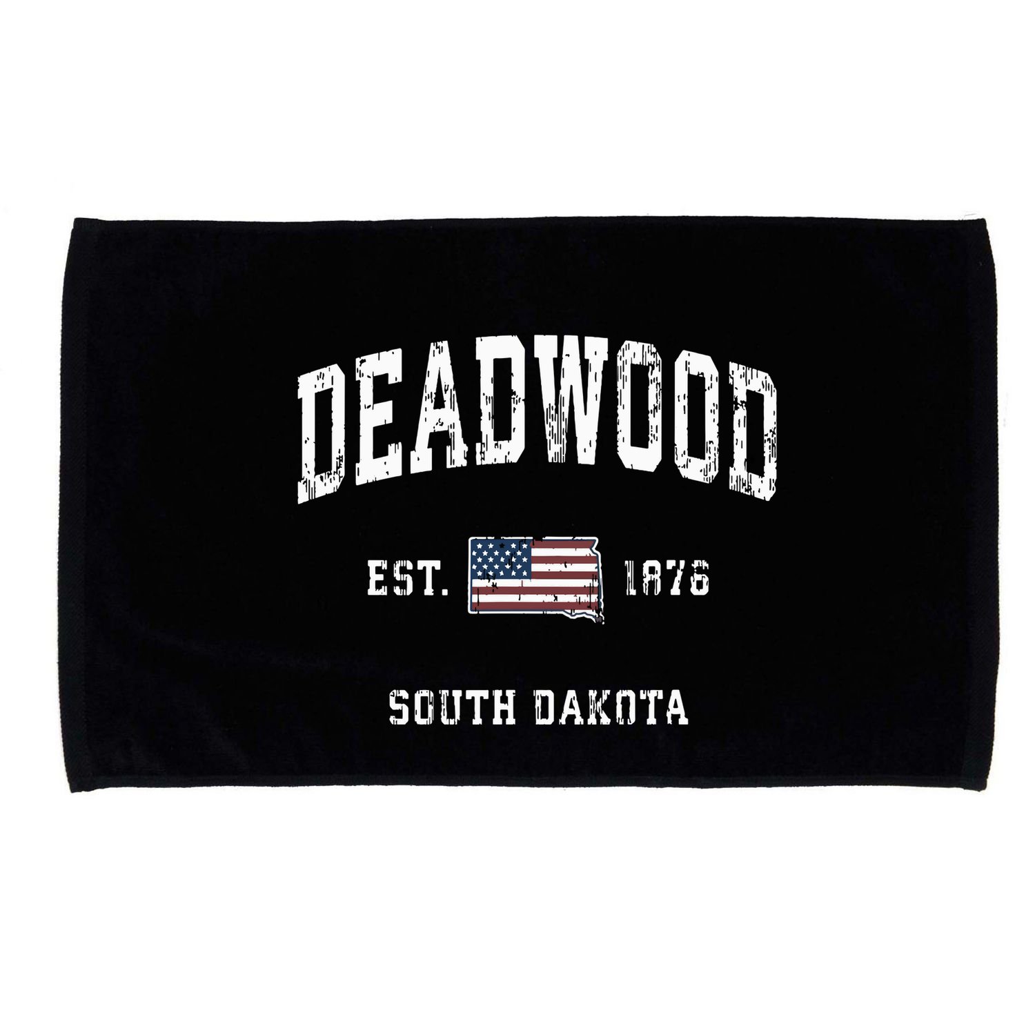 South Dakota Sd Vintage American Flag Sports Design Microfiber Hand Towel