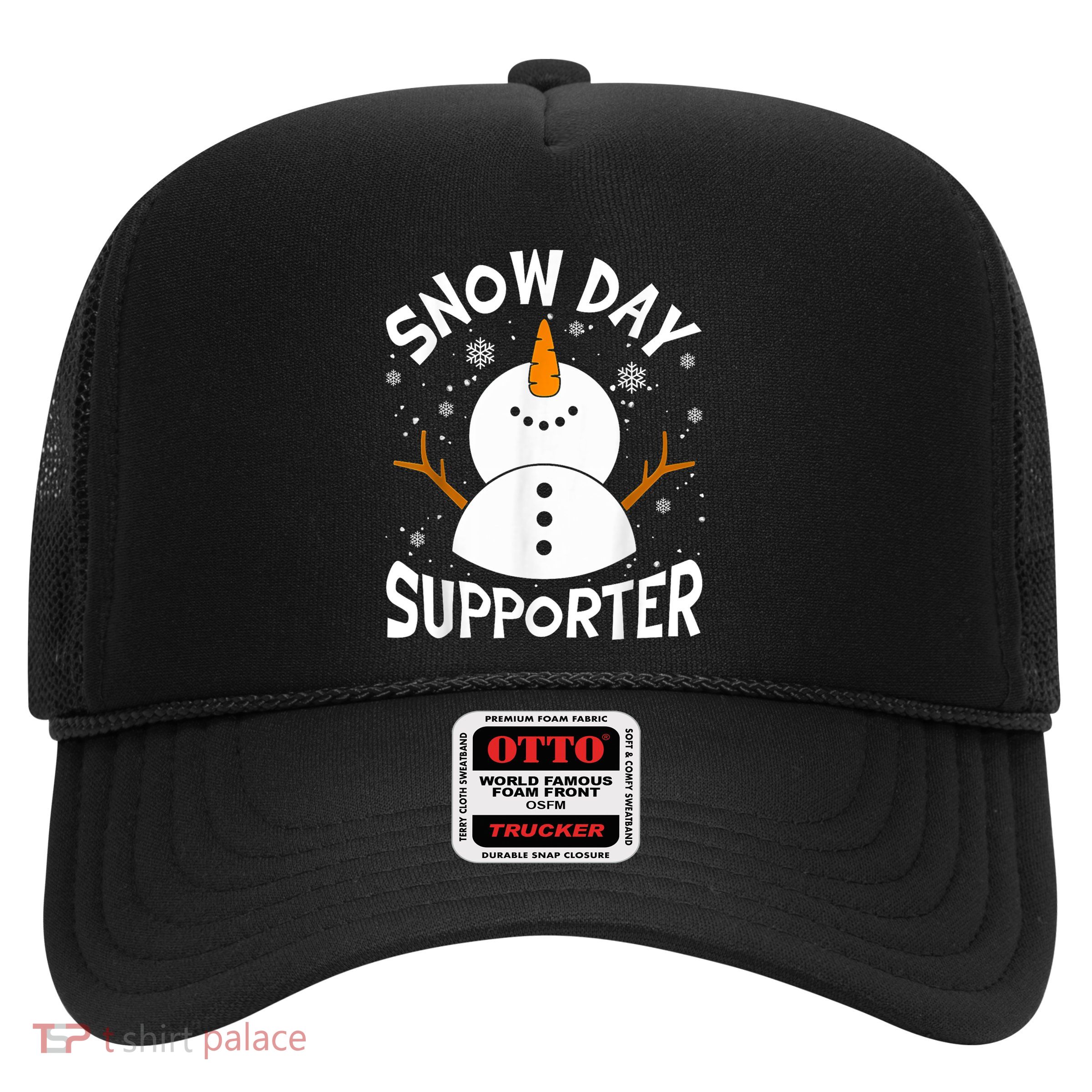 Snow Day Supporter Snowflake Funny Teacher Christmas Pajamas Trucker Hat