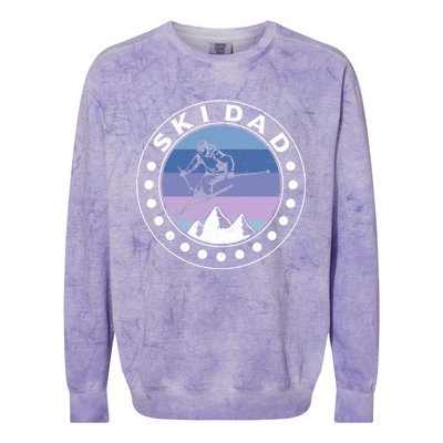 Ski Dad Ski Skiers Gift Colorblast Crewneck Sweatshirt