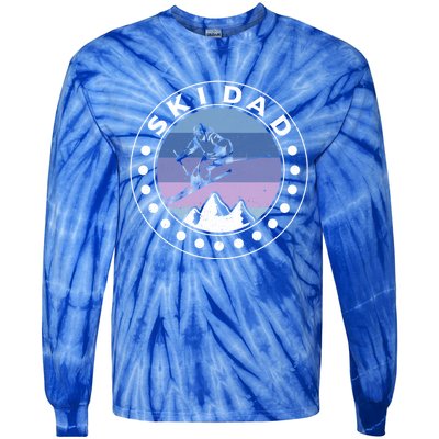 Ski Dad Ski Skiers Gift Tie-Dye Long Sleeve Shirt