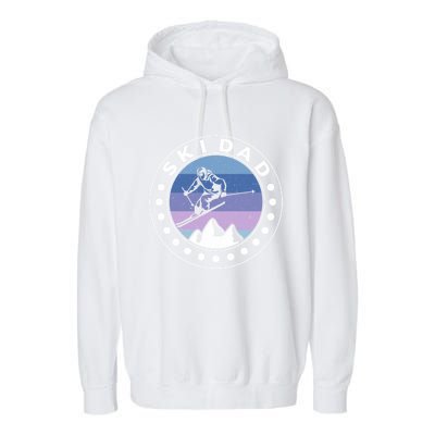 Ski Dad Ski Skiers Gift Garment-Dyed Fleece Hoodie