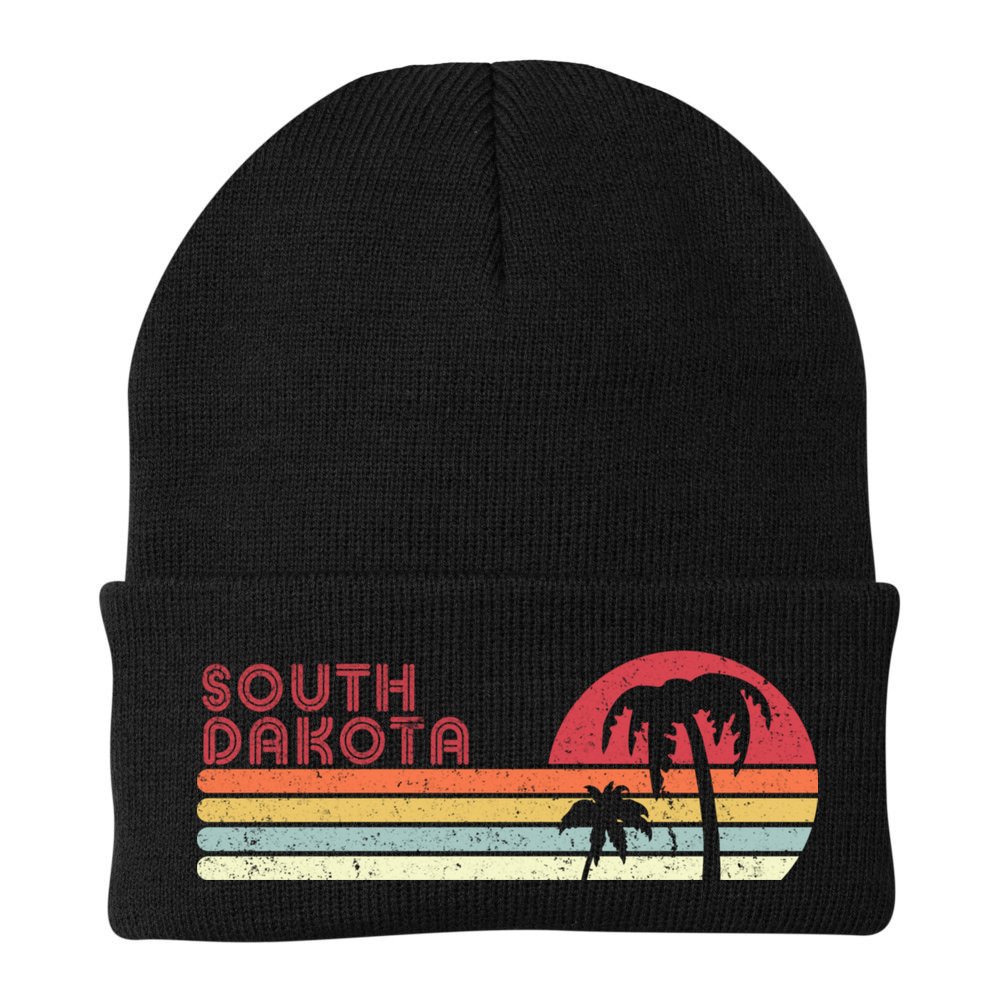 South Dakota Shirt. Retro Style SD, USA Beanie