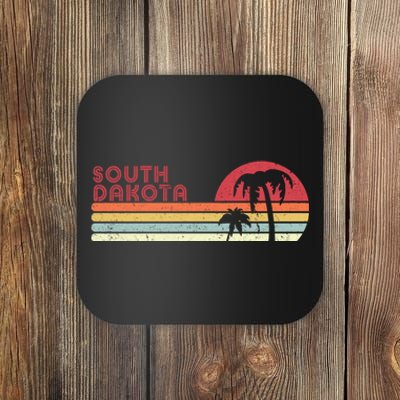 South Dakota Shirt. Retro Style SD, USA Coaster