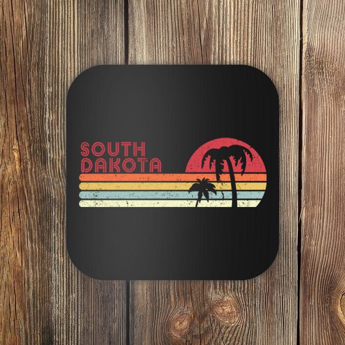 South Dakota Shirt. Retro Style SD, USA Coaster