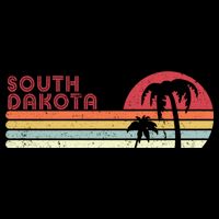 South Dakota Shirt. Retro Style SD, USA Drawstring Bag