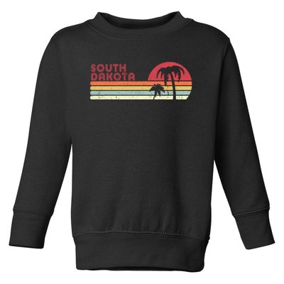 South Dakota Shirt. Retro Style SD, USA Toddler Sweatshirt