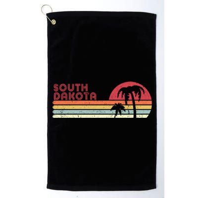 South Dakota Shirt. Retro Style SD, USA Platinum Collection Golf Towel