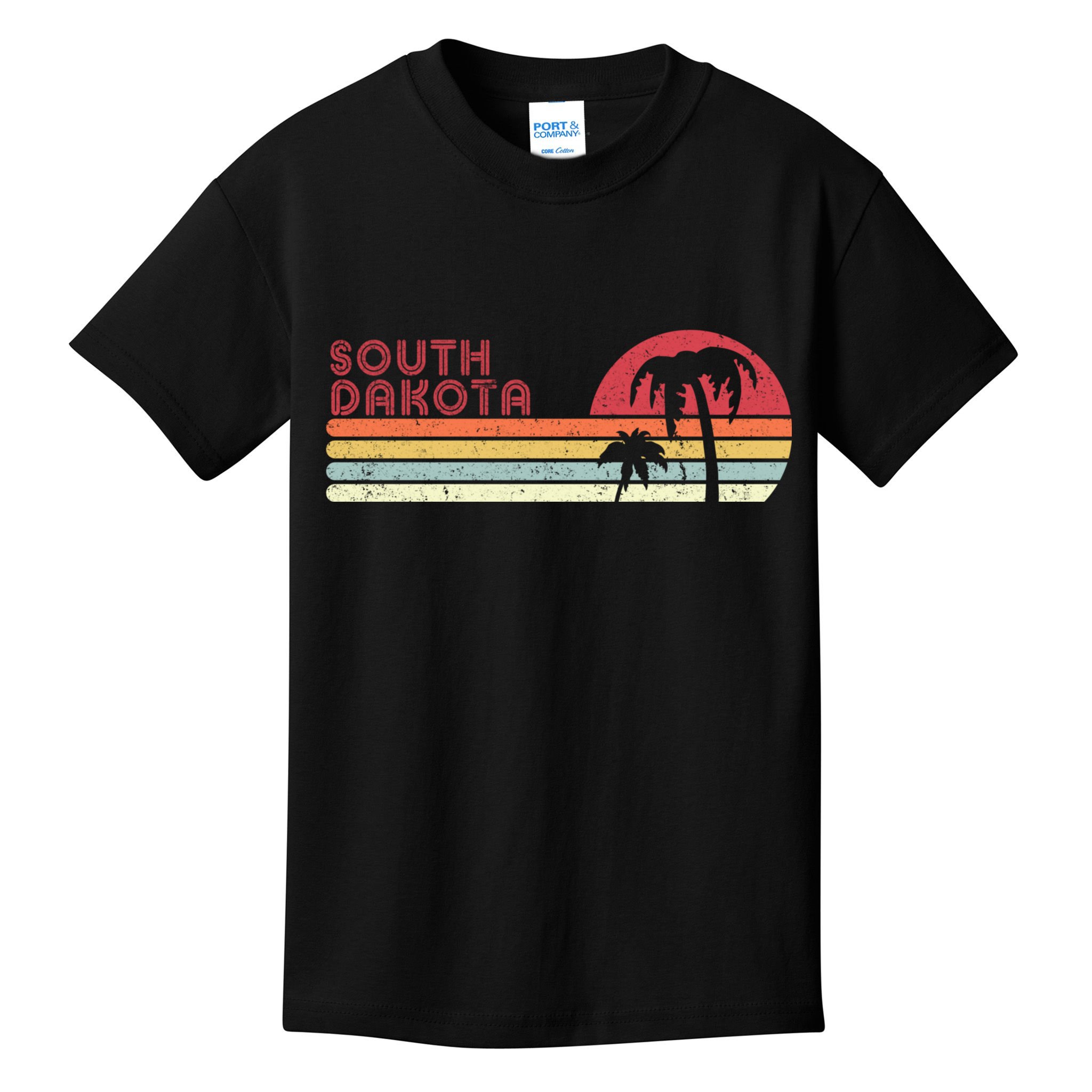 South Dakota Shirt. Retro Style SD, USA Kids T-Shirt