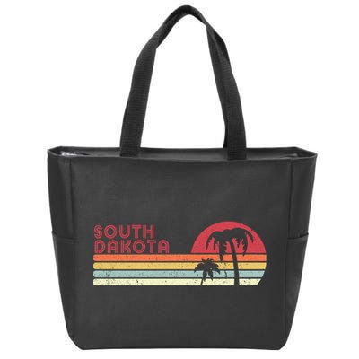 South Dakota Shirt. Retro Style SD, USA Zip Tote Bag