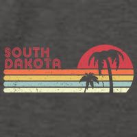 South Dakota Shirt. Retro Style SD, USA Vector Backpack