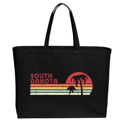 South Dakota Shirt. Retro Style SD, USA Cotton Canvas Jumbo Tote