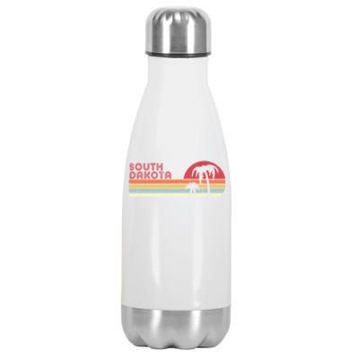 South Dakota Shirt. Retro Style SD, USA Stainless Steel Insulated Water Bottle