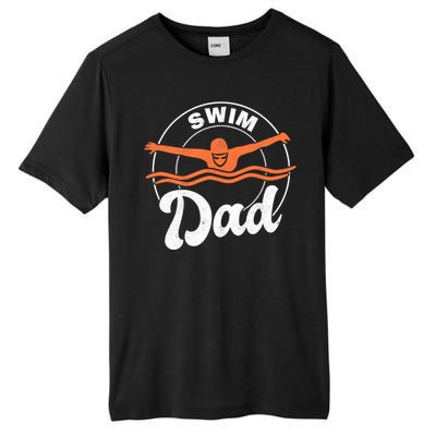 Swim Dad Swim Athlete Swimmer Father Swimming Cute Gift Tall Fusion ChromaSoft Performance T-Shirt