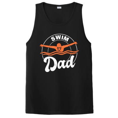 Swim Dad Swim Athlete Swimmer Father Swimming Cute Gift PosiCharge Competitor Tank