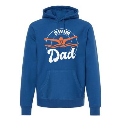 Swim Dad Swim Athlete Swimmer Father Swimming Cute Gift Premium Hoodie