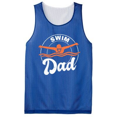 Swim Dad Swim Athlete Swimmer Father Swimming Cute Gift Mesh Reversible Basketball Jersey Tank