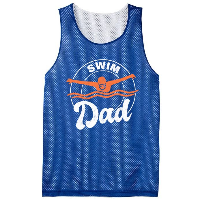 Swim Dad Swim Athlete Swimmer Father Swimming Cute Gift Mesh Reversible Basketball Jersey Tank