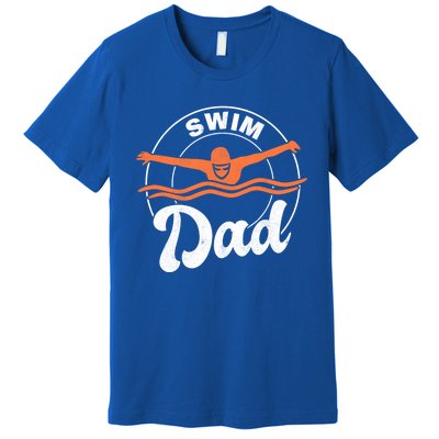 Swim Dad Swim Athlete Swimmer Father Swimming Cute Gift Premium T-Shirt