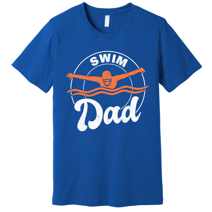 Swim Dad Swim Athlete Swimmer Father Swimming Cute Gift Premium T-Shirt