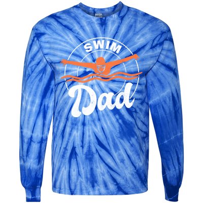 Swim Dad Swim Athlete Swimmer Father Swimming Cute Gift Tie-Dye Long Sleeve Shirt