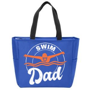 Swim Dad Swim Athlete Swimmer Father Swimming Cute Gift Zip Tote Bag