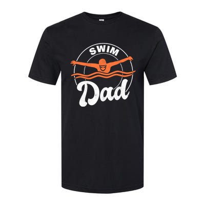 Swim Dad Swim Athlete Swimmer Father Swimming Cute Gift Softstyle CVC T-Shirt