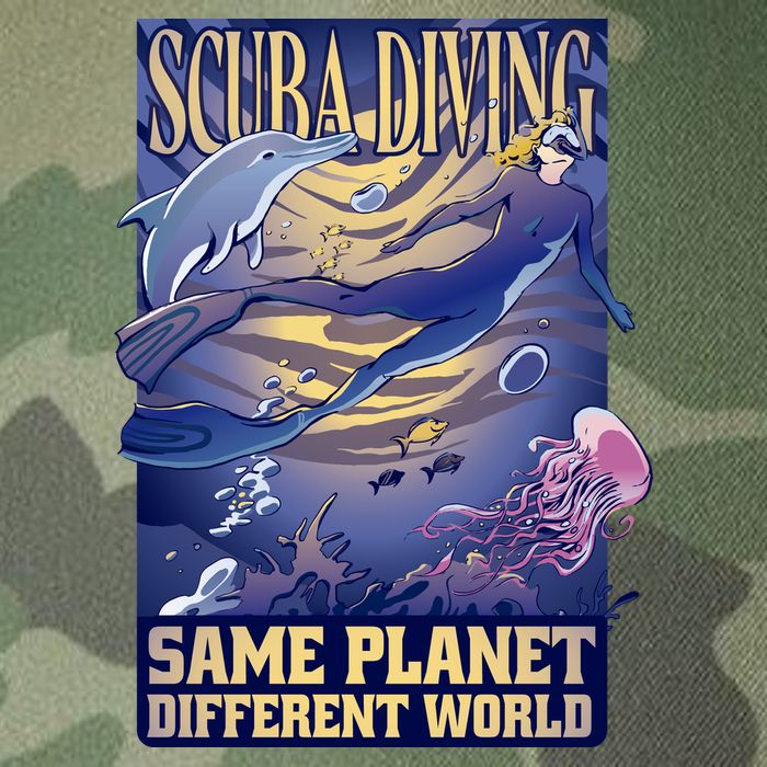 Scuba Diving Same Planet Different World Legacy Tie Dye Trucker Hat
