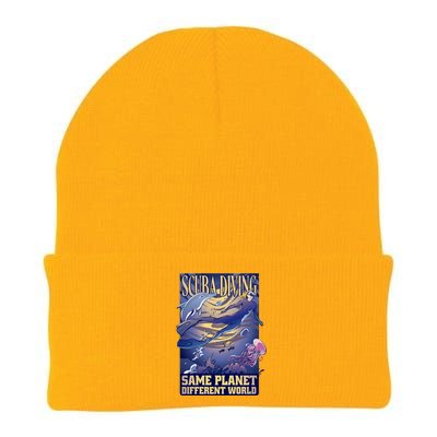 Scuba Diving Same Planet Different World Knit Cap Winter Beanie