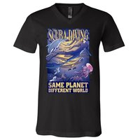 Scuba Diving Same Planet Different World V-Neck T-Shirt
