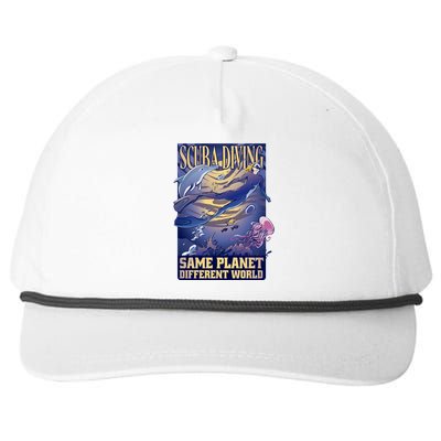 Scuba Diving Same Planet Different World Snapback Five-Panel Rope Hat