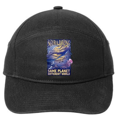 Scuba Diving Same Planet Different World 7-Panel Snapback Hat