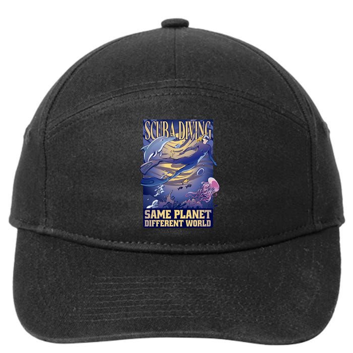Scuba Diving Same Planet Different World 7-Panel Snapback Hat
