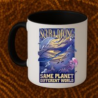 Scuba Diving Same Planet Different World Mug