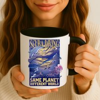 Scuba Diving Same Planet Different World Mug