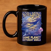 Scuba Diving Same Planet Different World 11oz C Handle Ceramic Mug