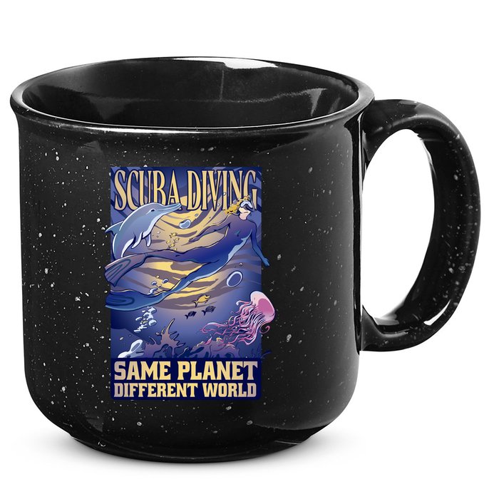 Scuba Diving Same Planet Different World 15oz Campfire Ceramic Mug