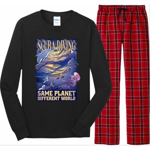 Scuba Diving Same Planet Different World Long Sleeve Pajama Set