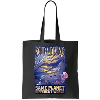 Scuba Diving Same Planet Different World Bag
