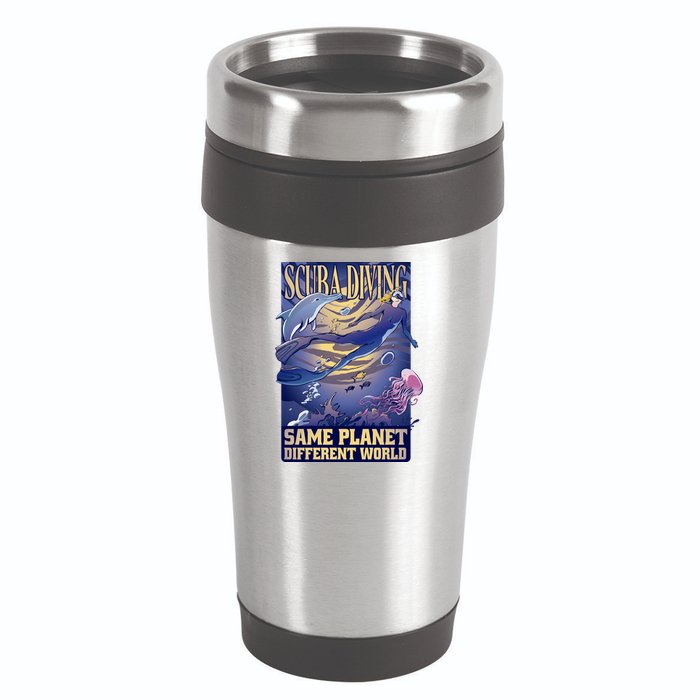Scuba Diving Same Planet Different World 16oz Travel Tumbler
