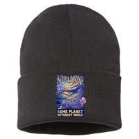 Scuba Diving Same Planet Different World Sustainable Knit Beanie