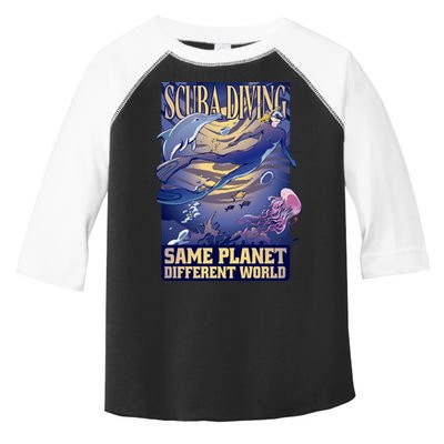 Scuba Diving Same Planet Different World Toddler Fine Jersey T-Shirt
