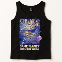 Scuba Diving Same Planet Different World Tank Top